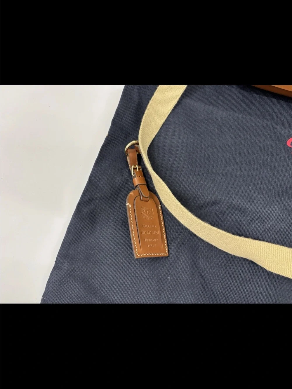 Boldrini Selleria Leather Messenger Bag Crossbody Tan Brown Satchel Italy Luxury